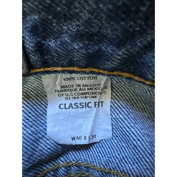 VTG NWT Eddie Bauer Men's Classic Fit 40x30 Denim Jeans Cotton Workwear - Picture 4 of 5